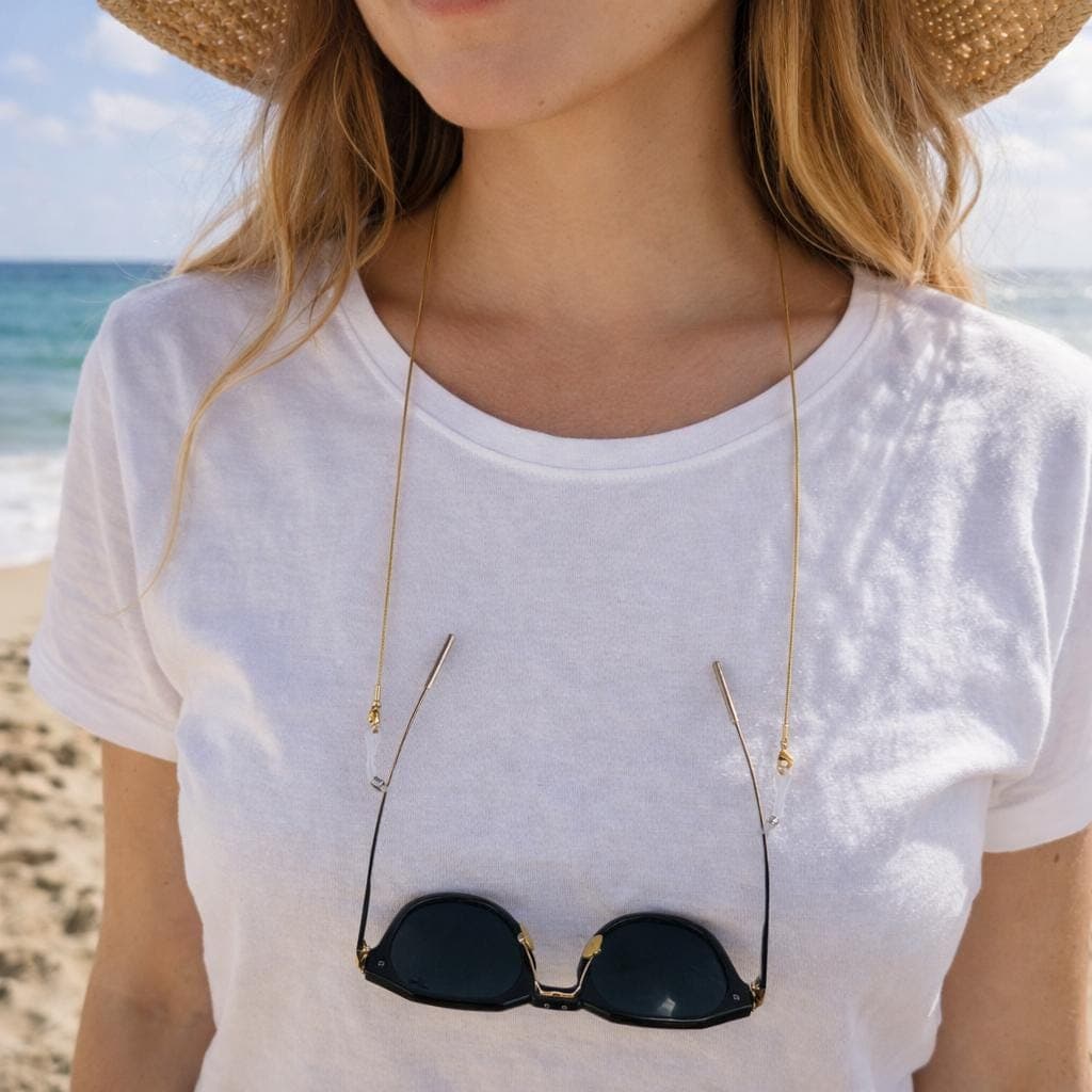 Minimalist Glasses Chain — Gold Tone