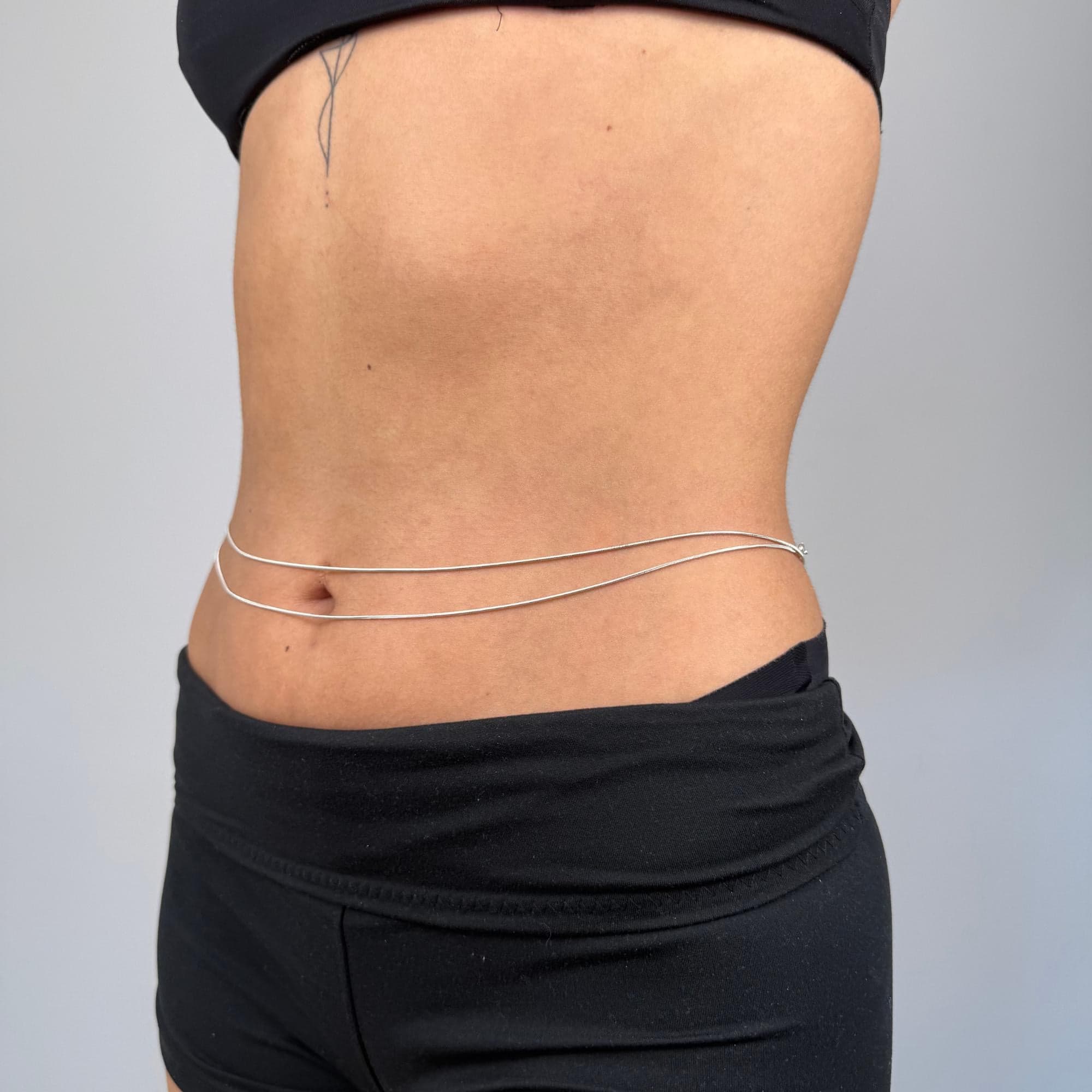 Layered Silver Belly Chain