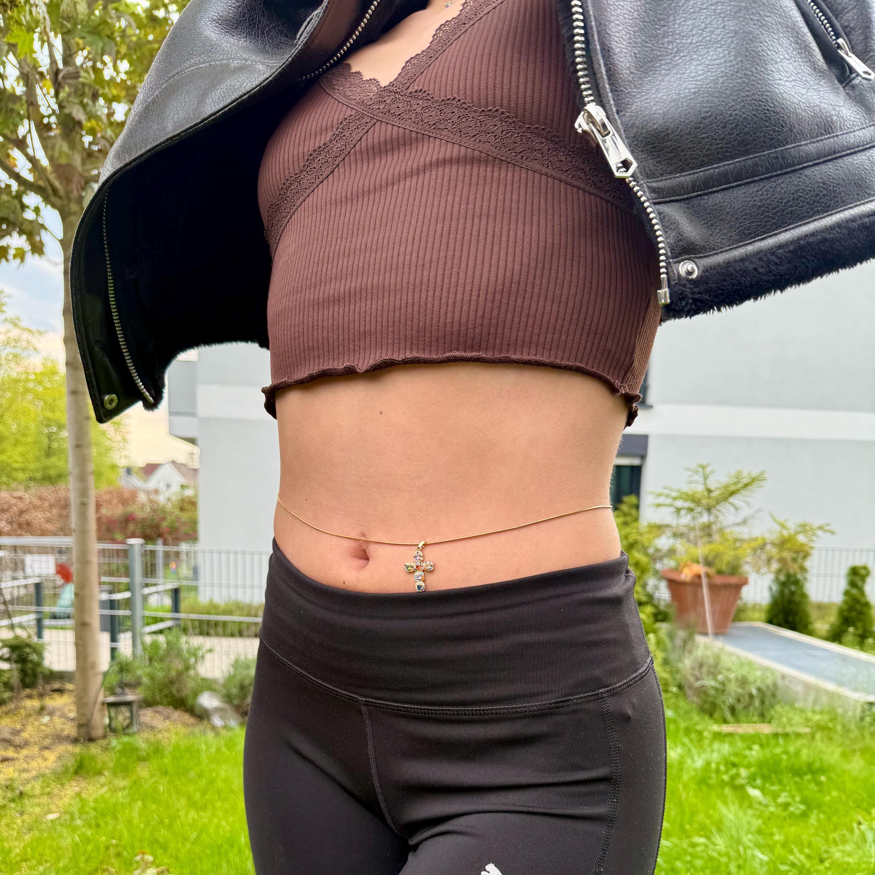 Cross Belly Chain