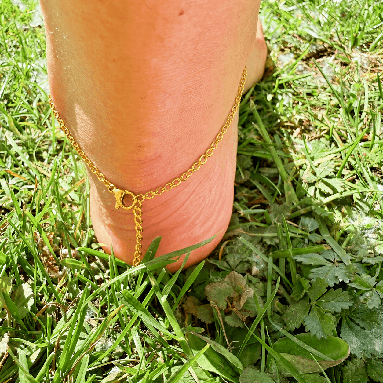 Barefoot Toe Chain Anklet — Gold Tone