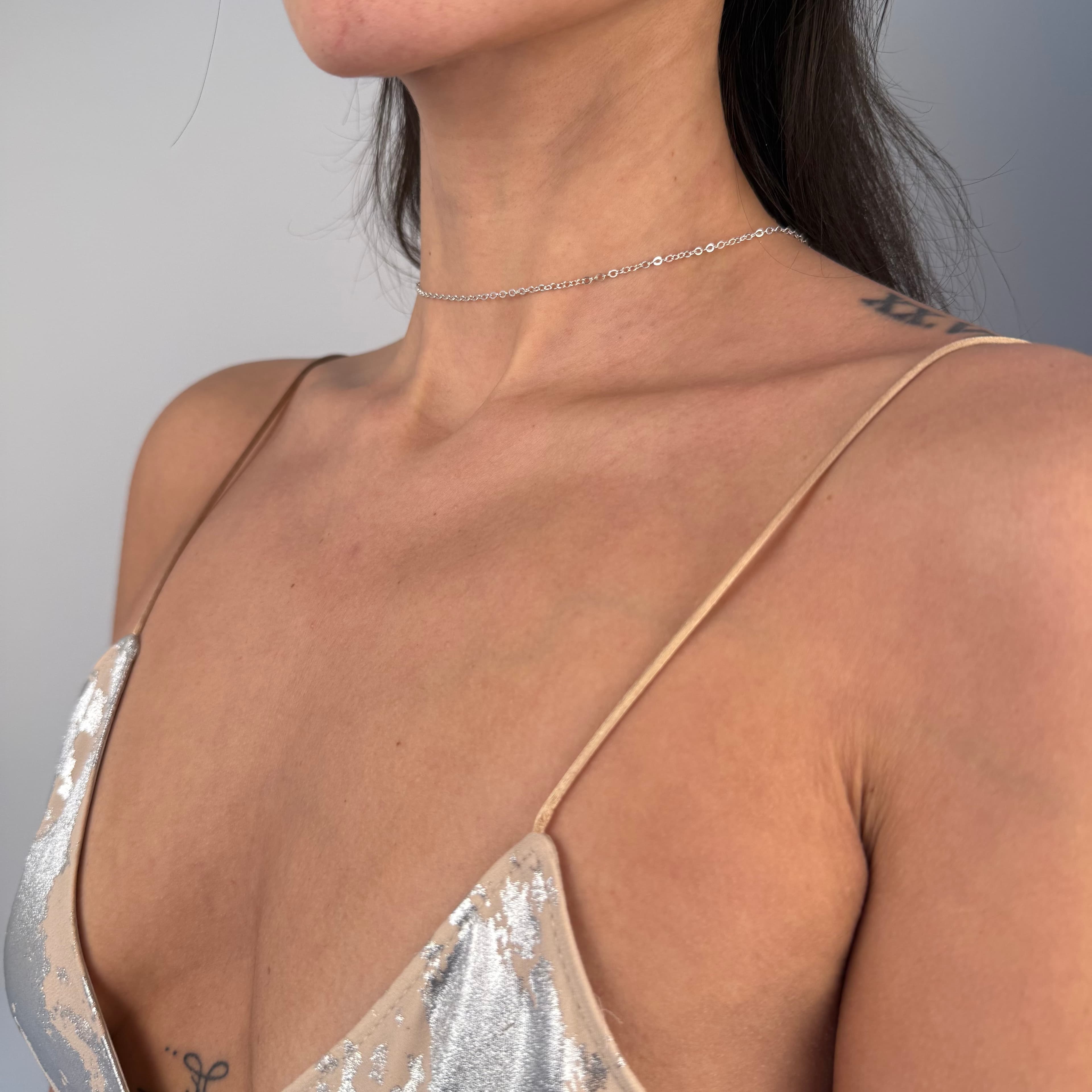Dainty Backdrop Back Necklace — Gold Tone