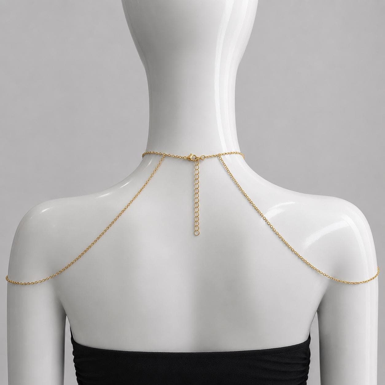 Silver Shoulder Harness — Gold Tone