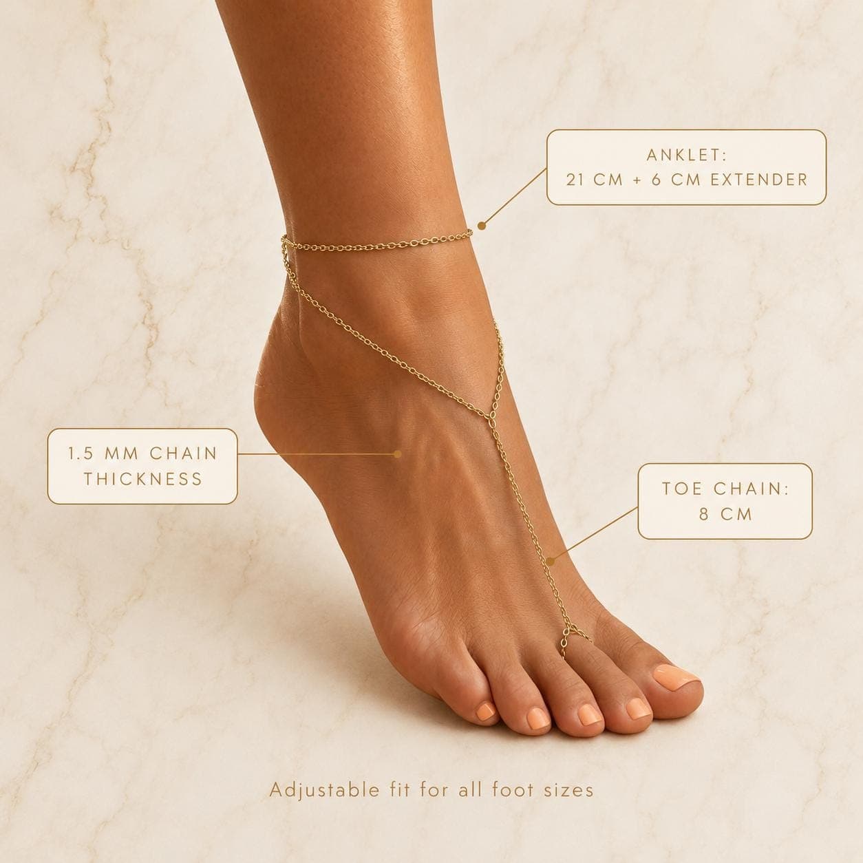 Barefoot Sandal Toe Chain