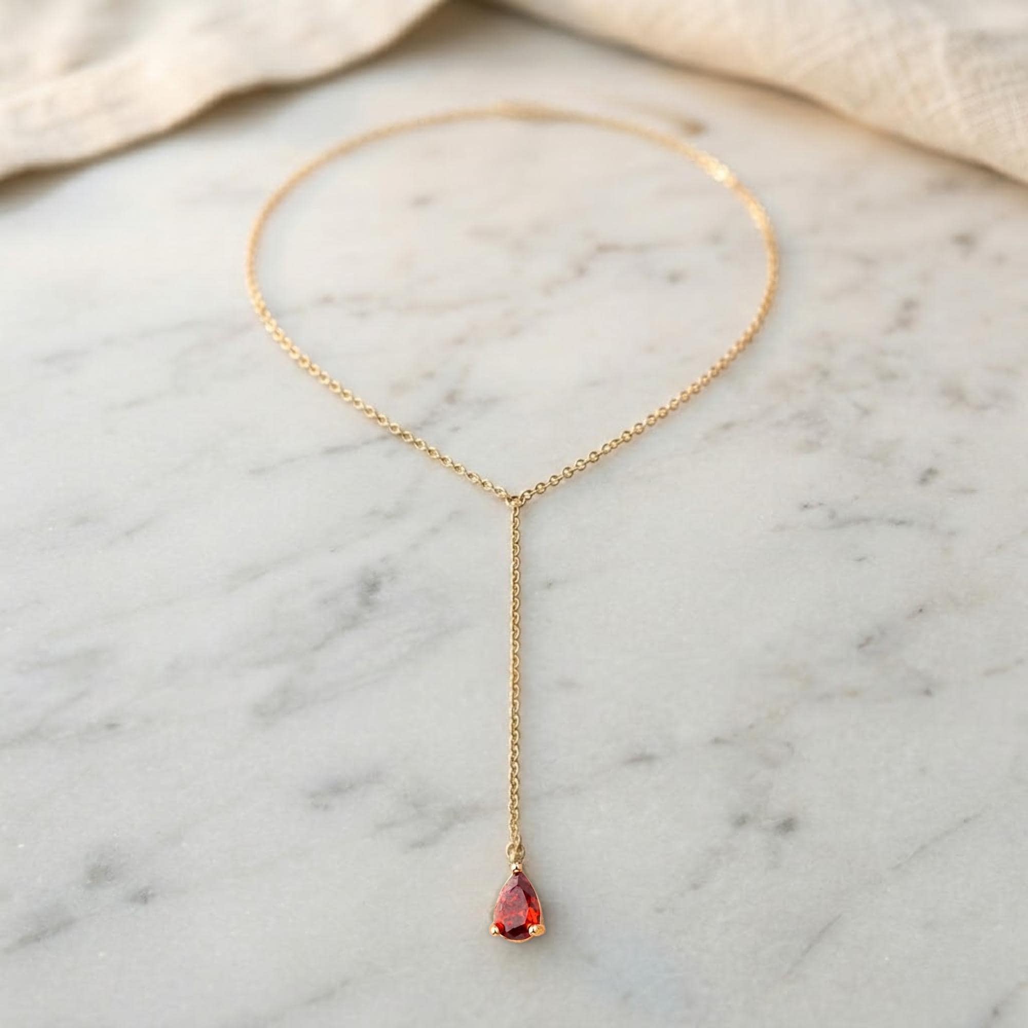 Personalized Birthstone Back Necklace