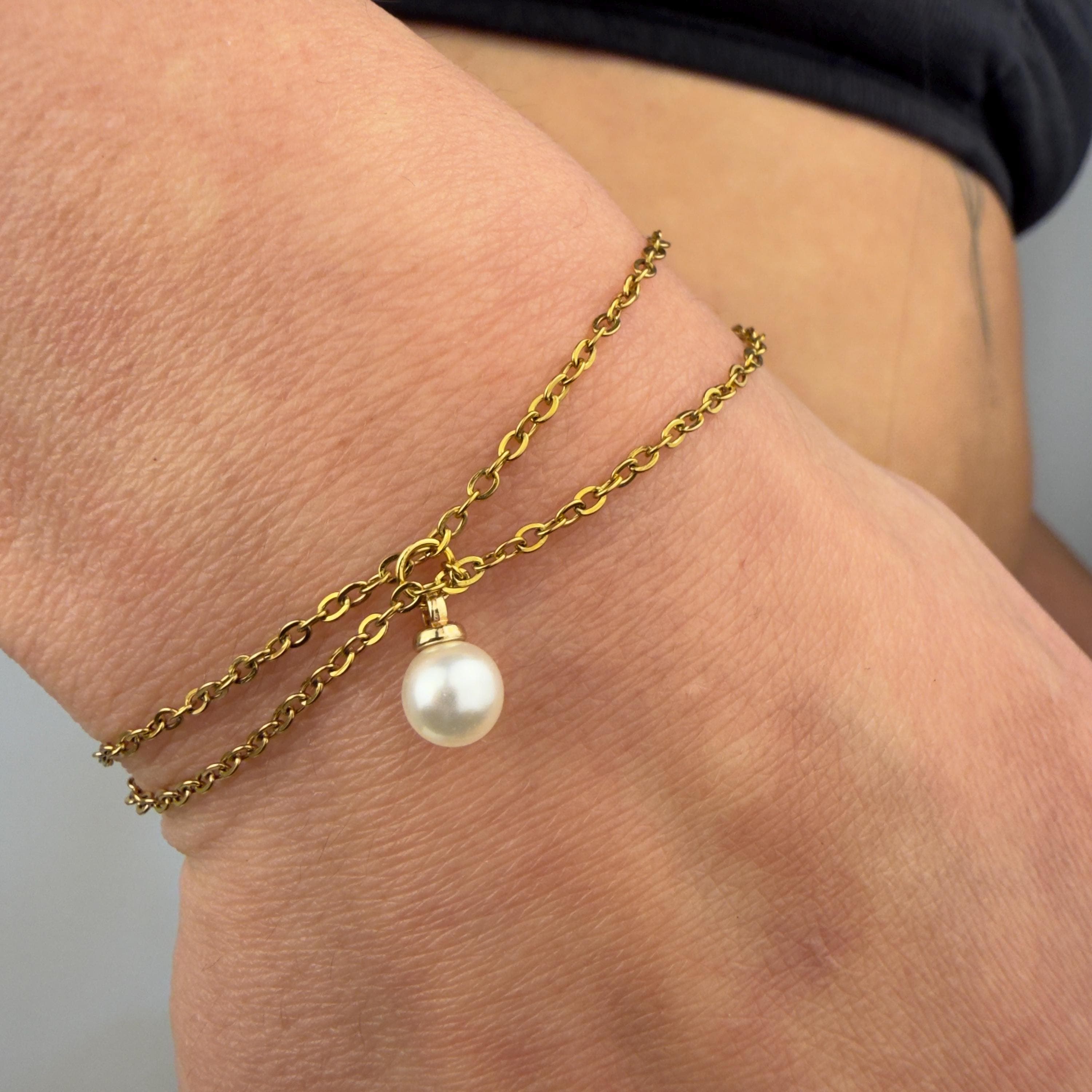 Pearl Charm Bracelet