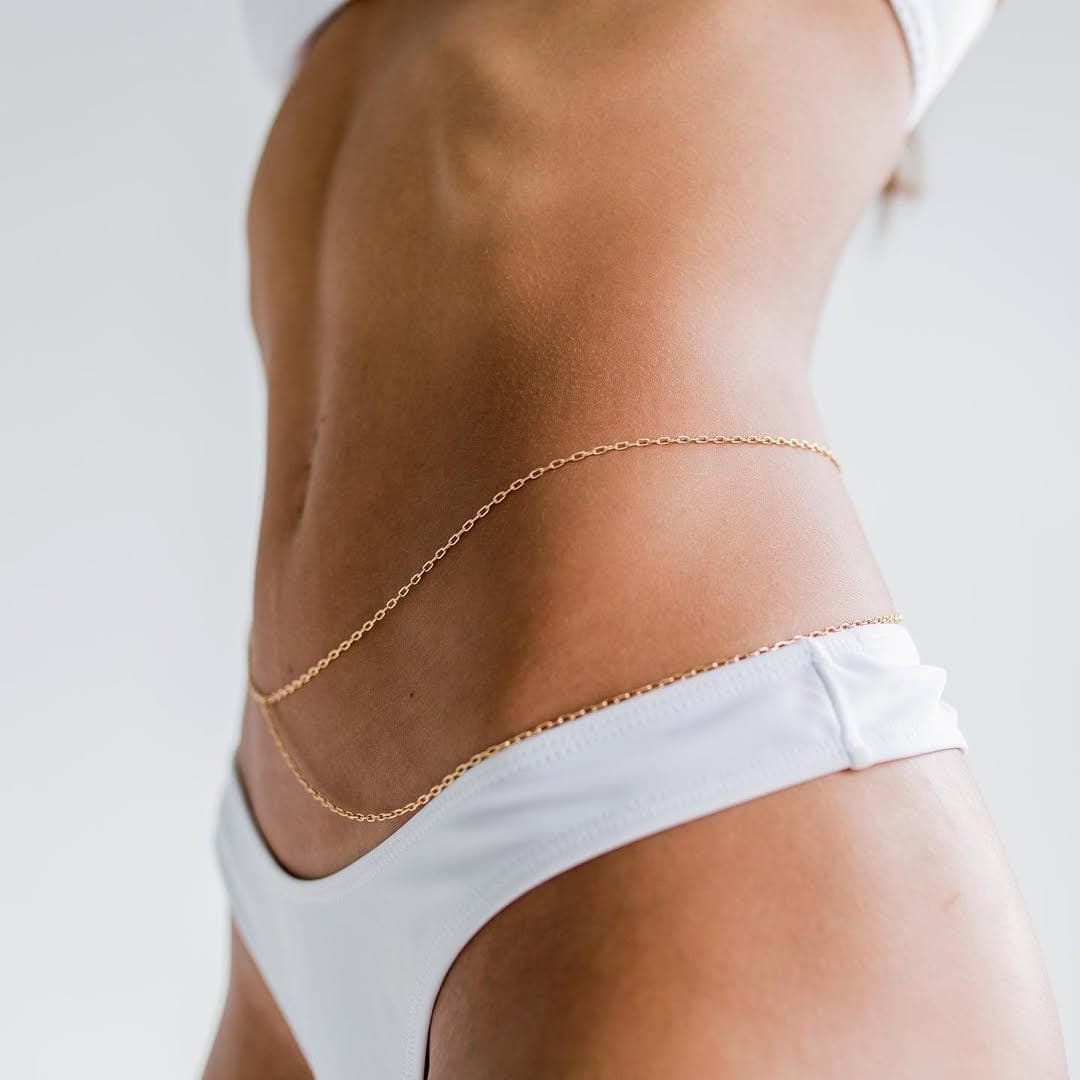 Beach Belly Chain — Gold Tone