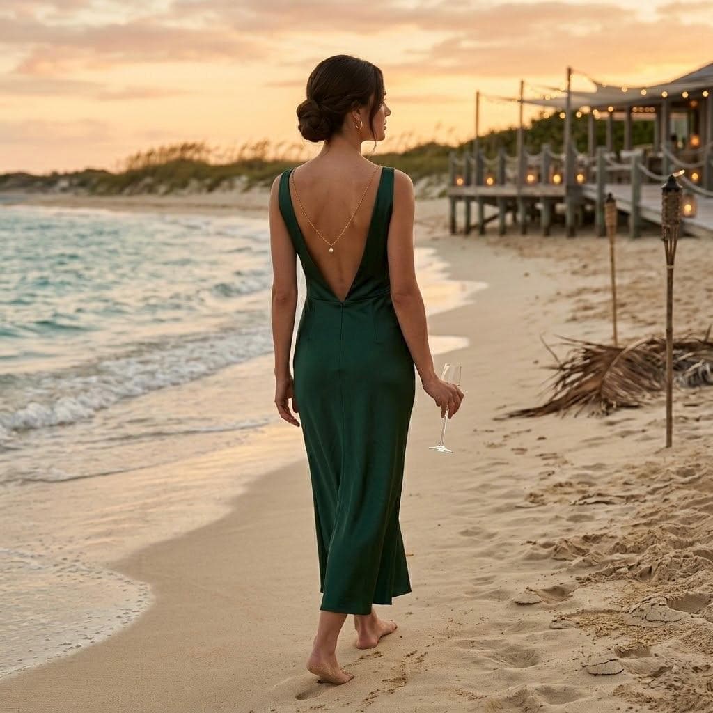 Minimalist Pearl Back Necklace