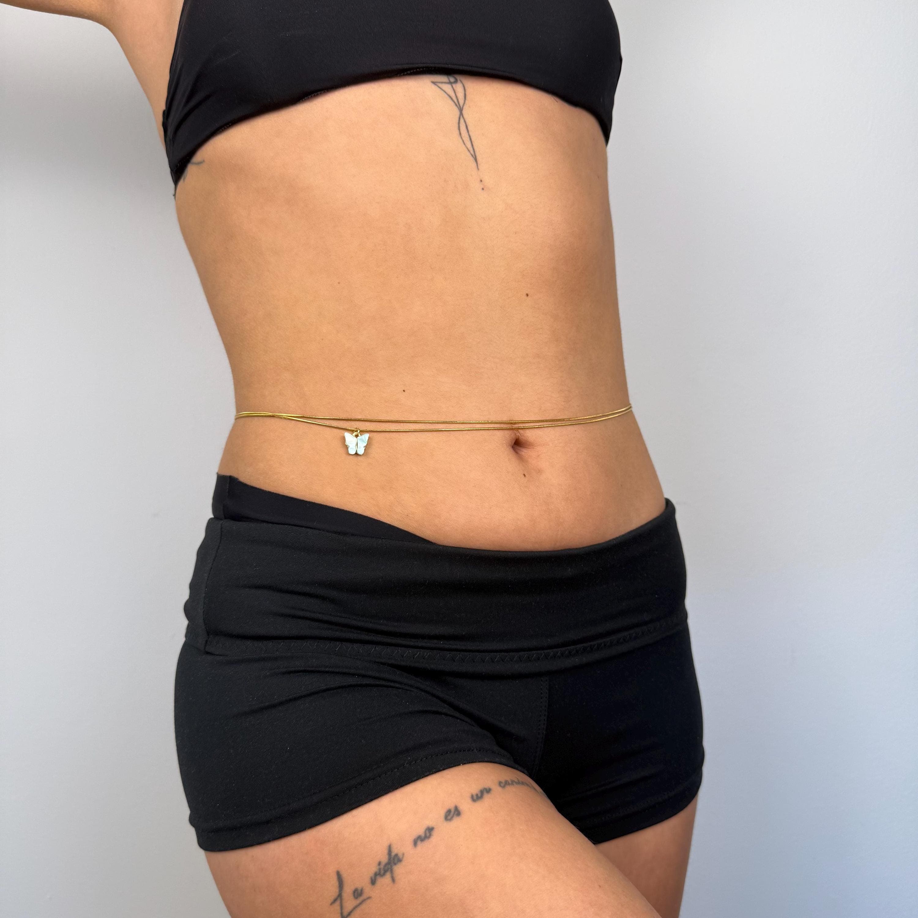 Butterfly Layered Belly Chain