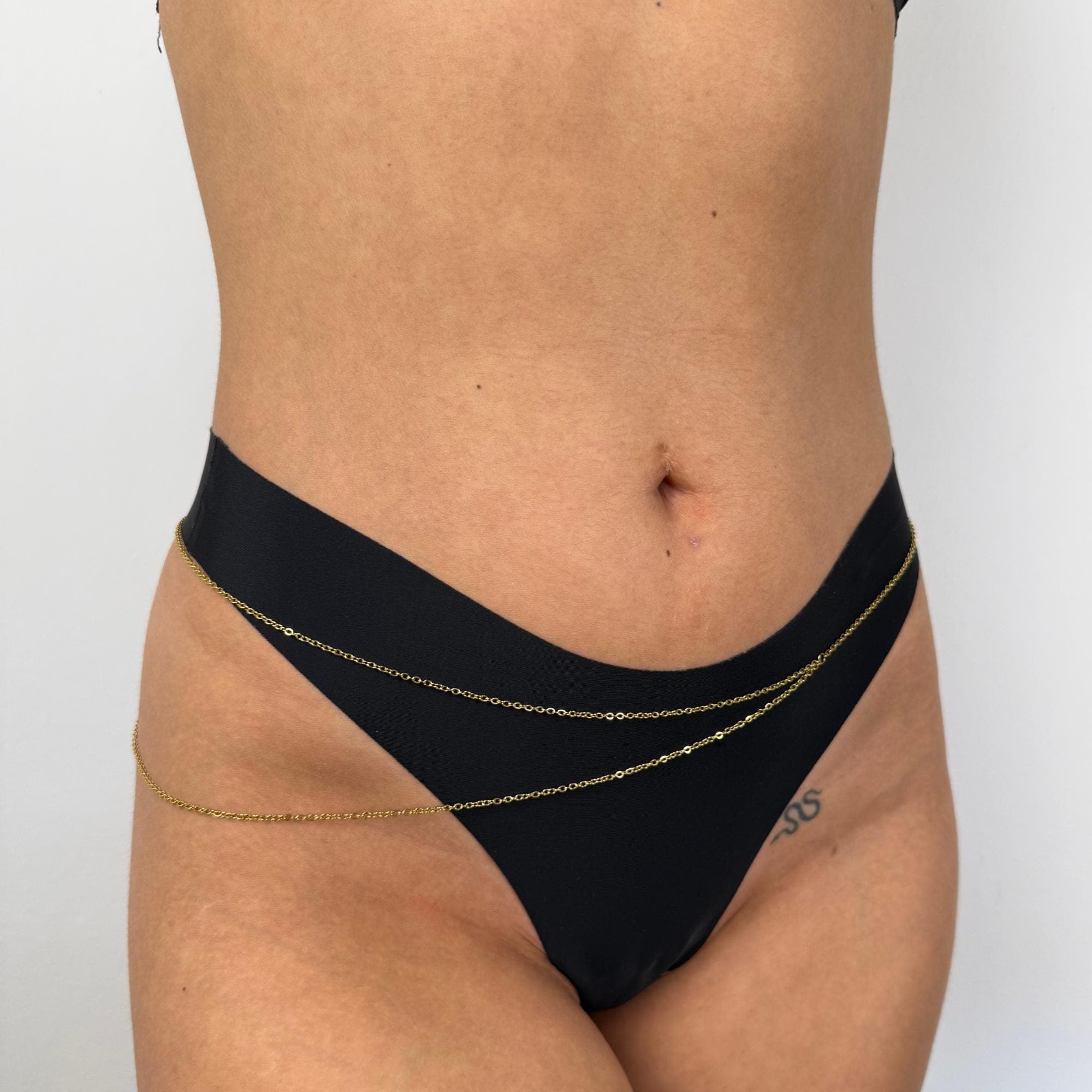 Stainless Steel Belly Chain — Gold Tone