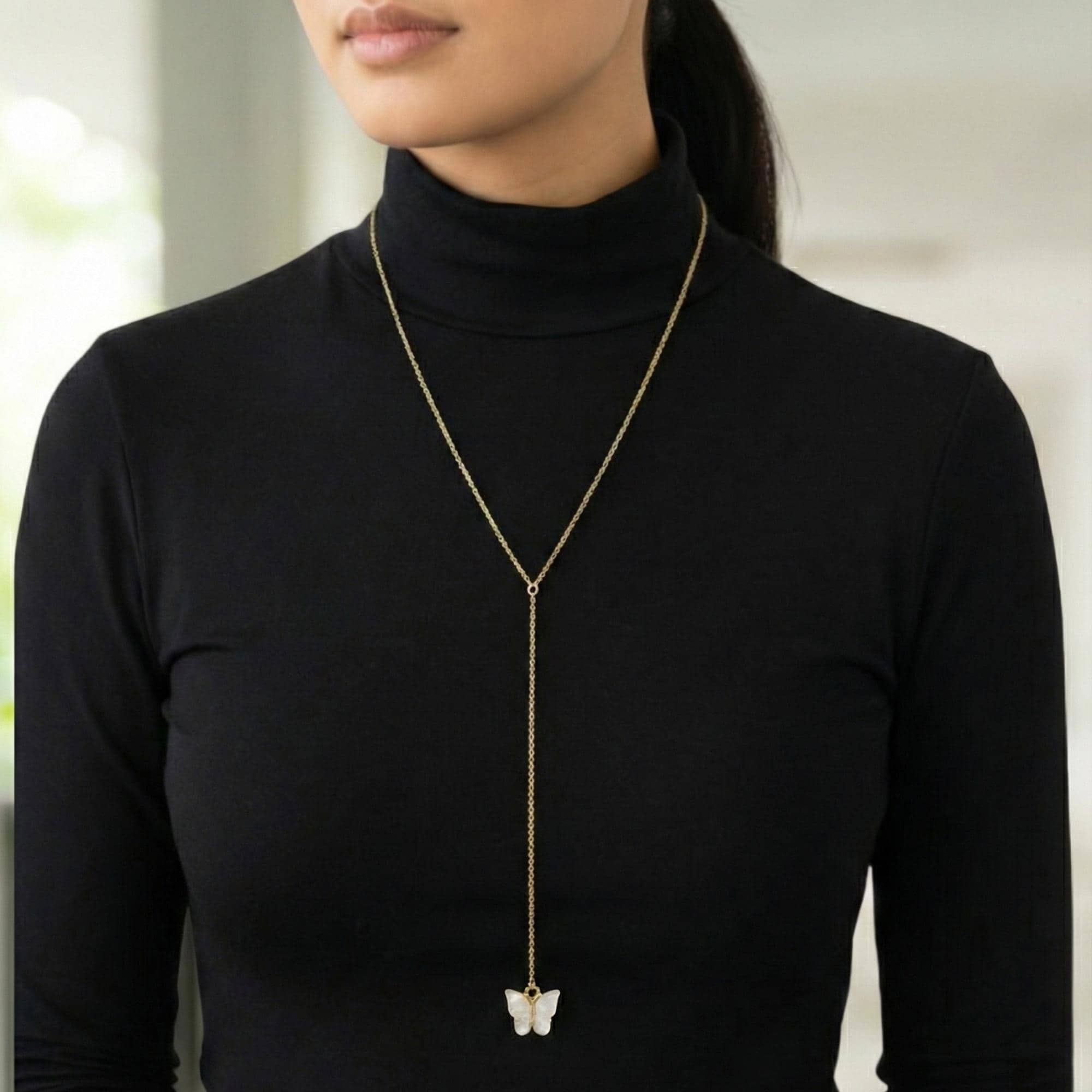 Butterfly Backdrop Necklace