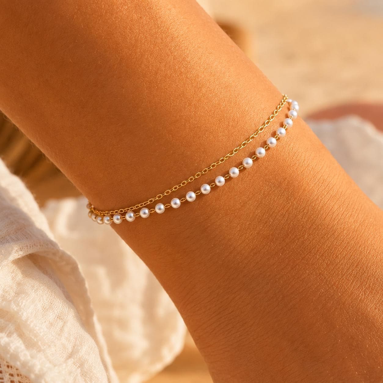 Layered Pearl Bracelet