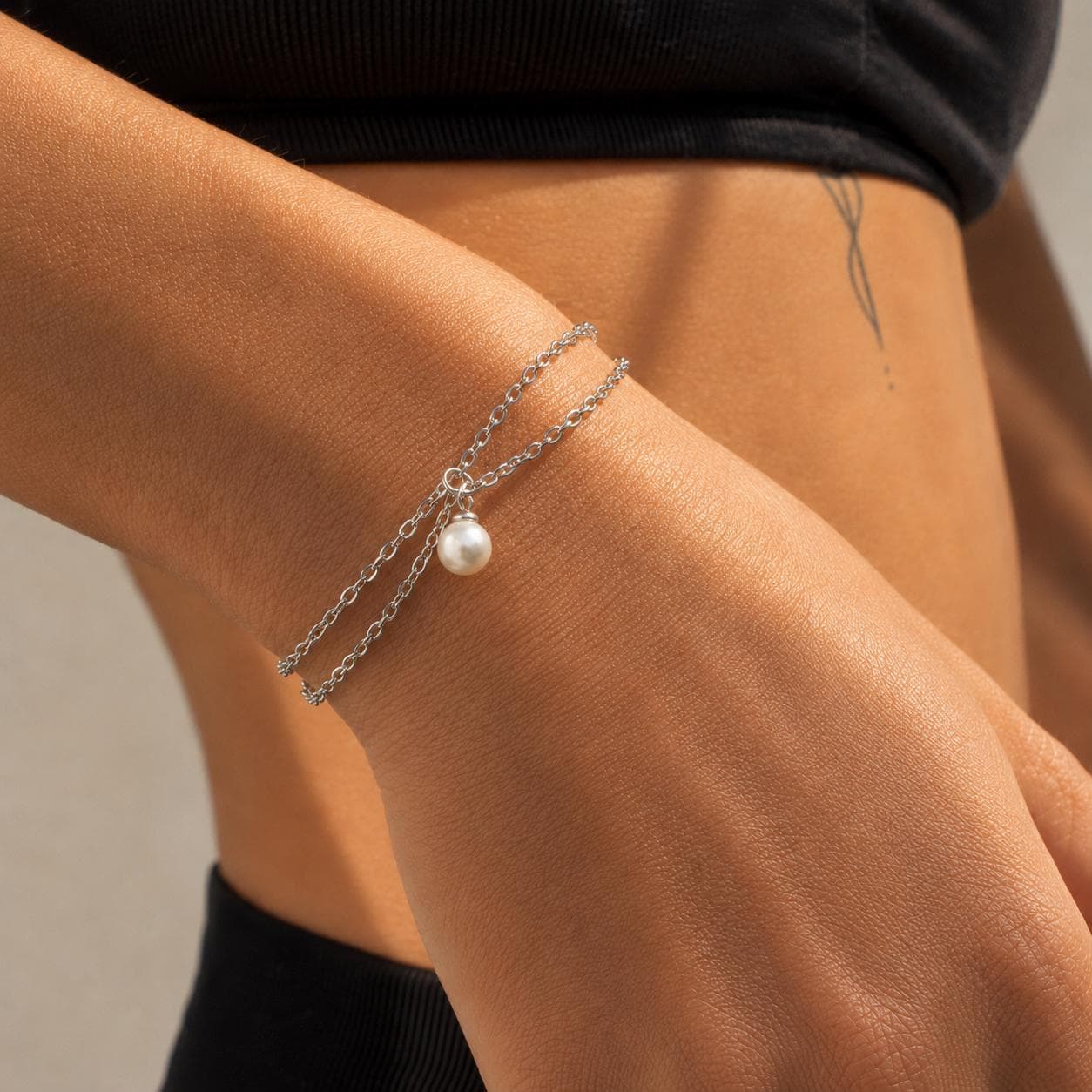 Pearl Charm Bracelet