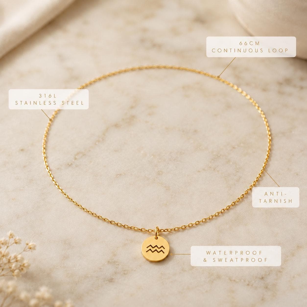 Zodiac Slip-On Necklace