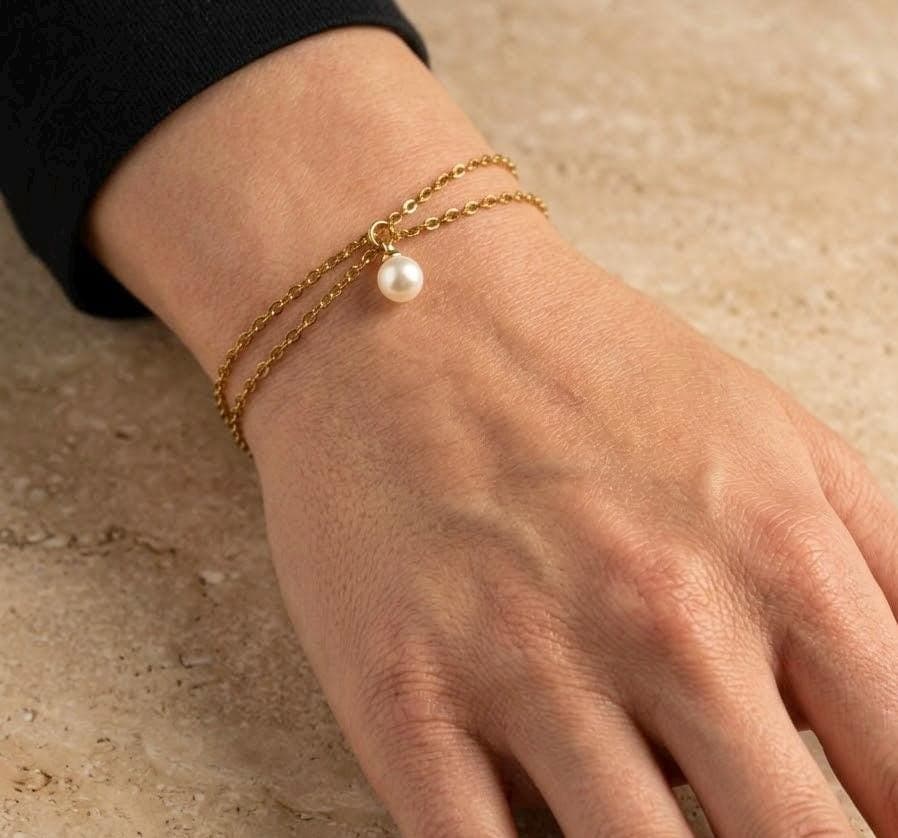 Pearl Charm Bracelet