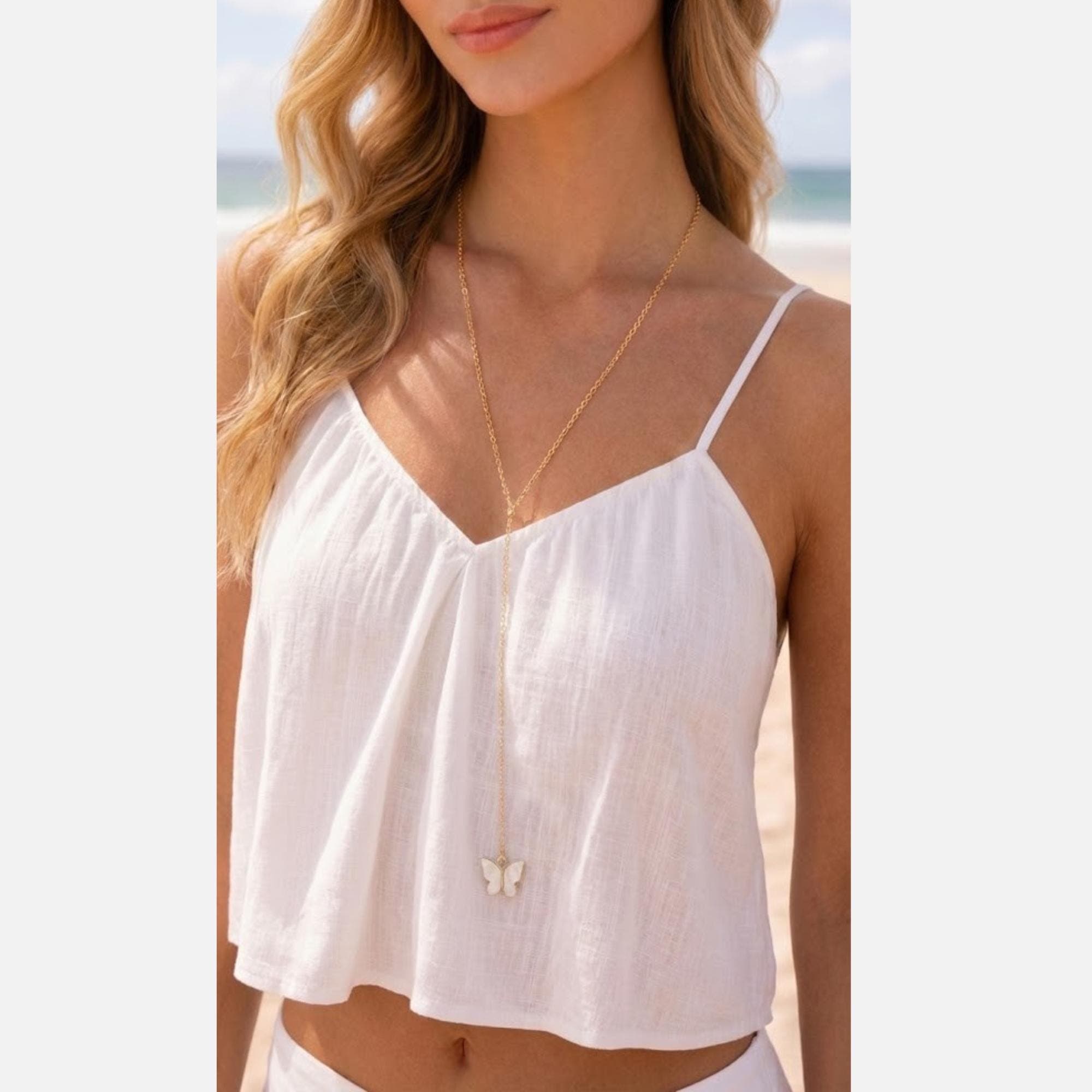Butterfly Backdrop Necklace