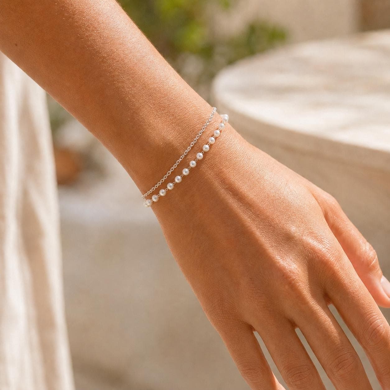 Layered Pearl Bracelet