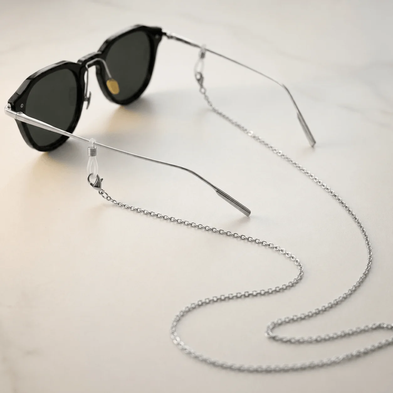 Dainty gold tone stainless steel eyeglasses chain handcrafted for everyday wear and style
